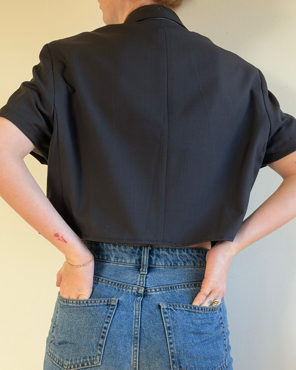 Cropped Blazer Top