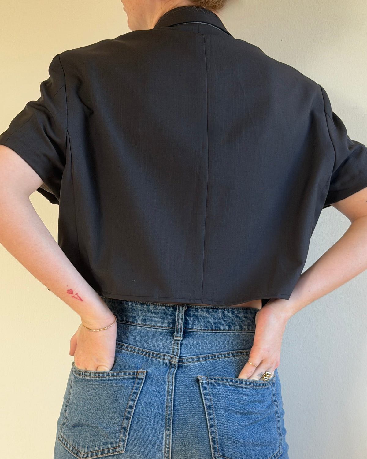 Cropped Blazer Top