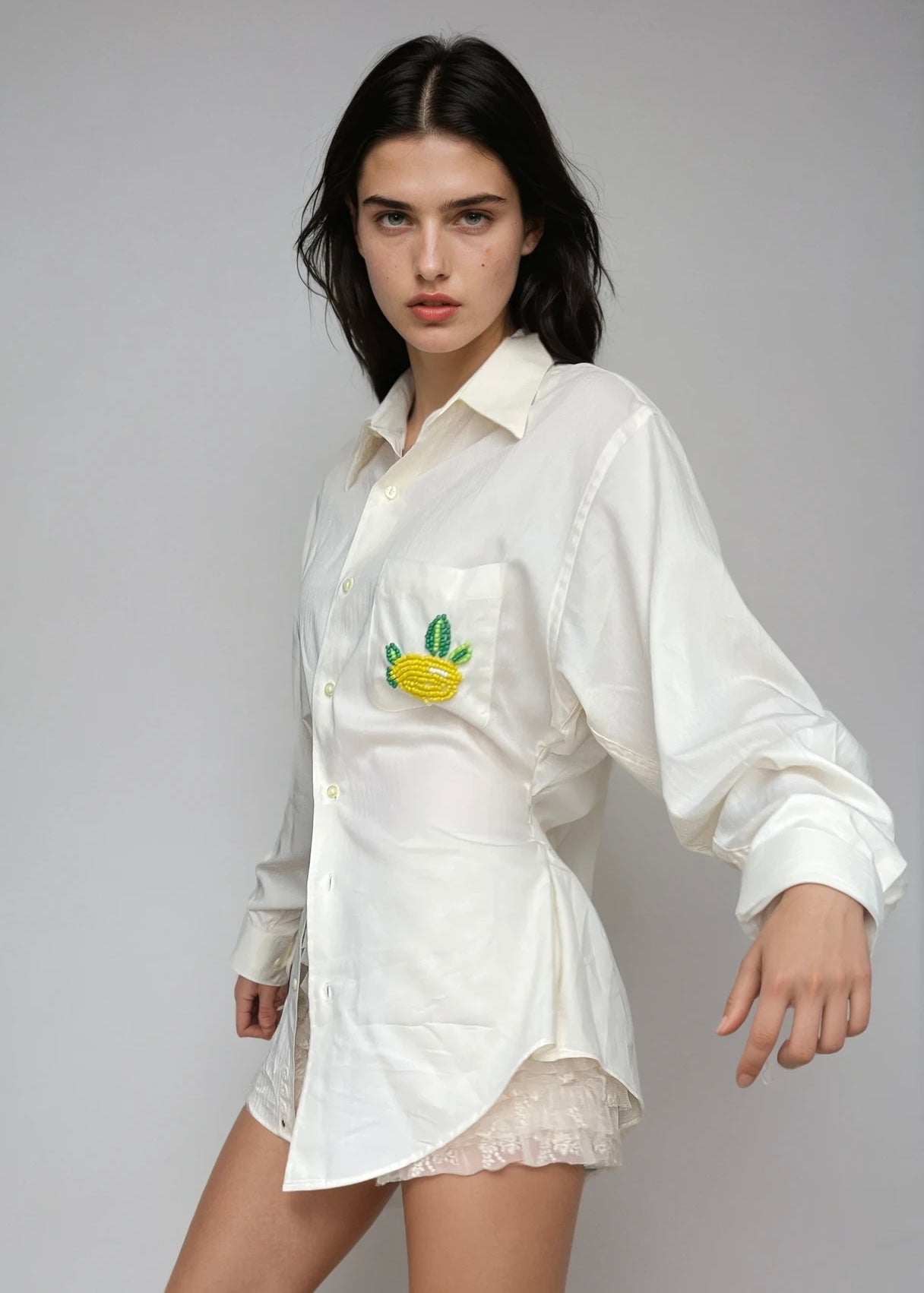 Beaded Stretch Waist Button Down™