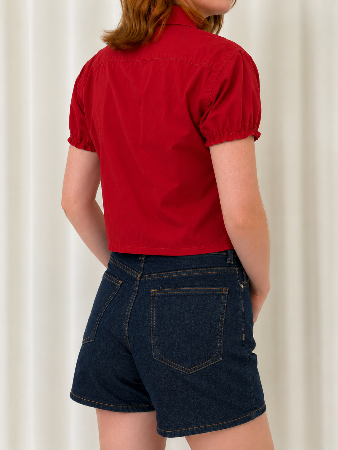 Puff Sleeve Button Blouse
