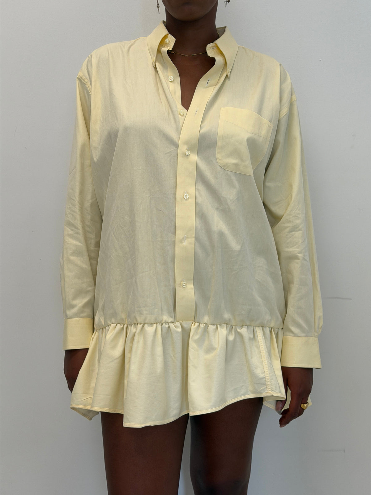 Asymmetrical Hem Button Down Mini