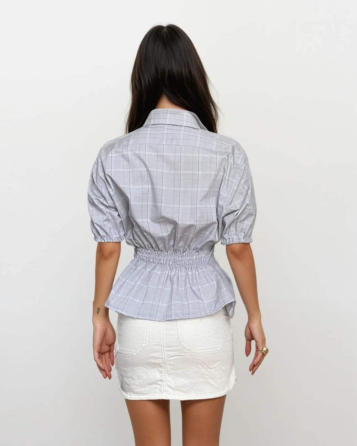Puff Sleeve Button Blouse