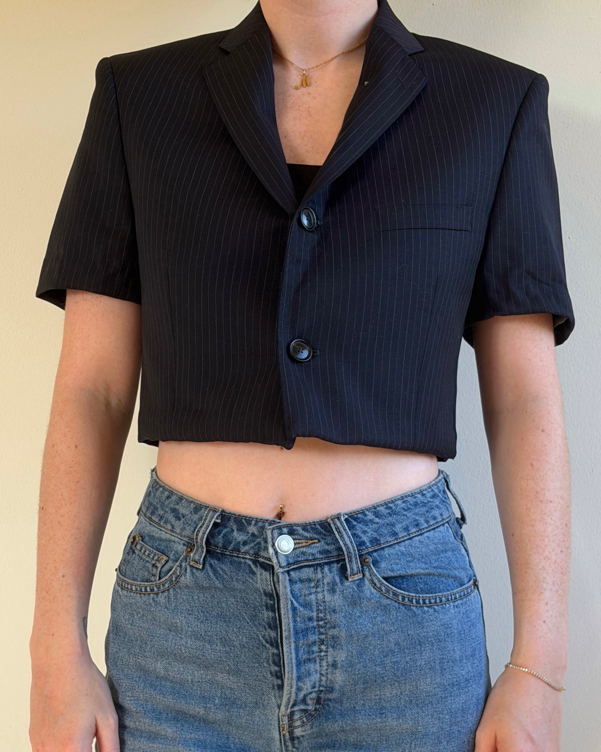 Cropped Blazer Top