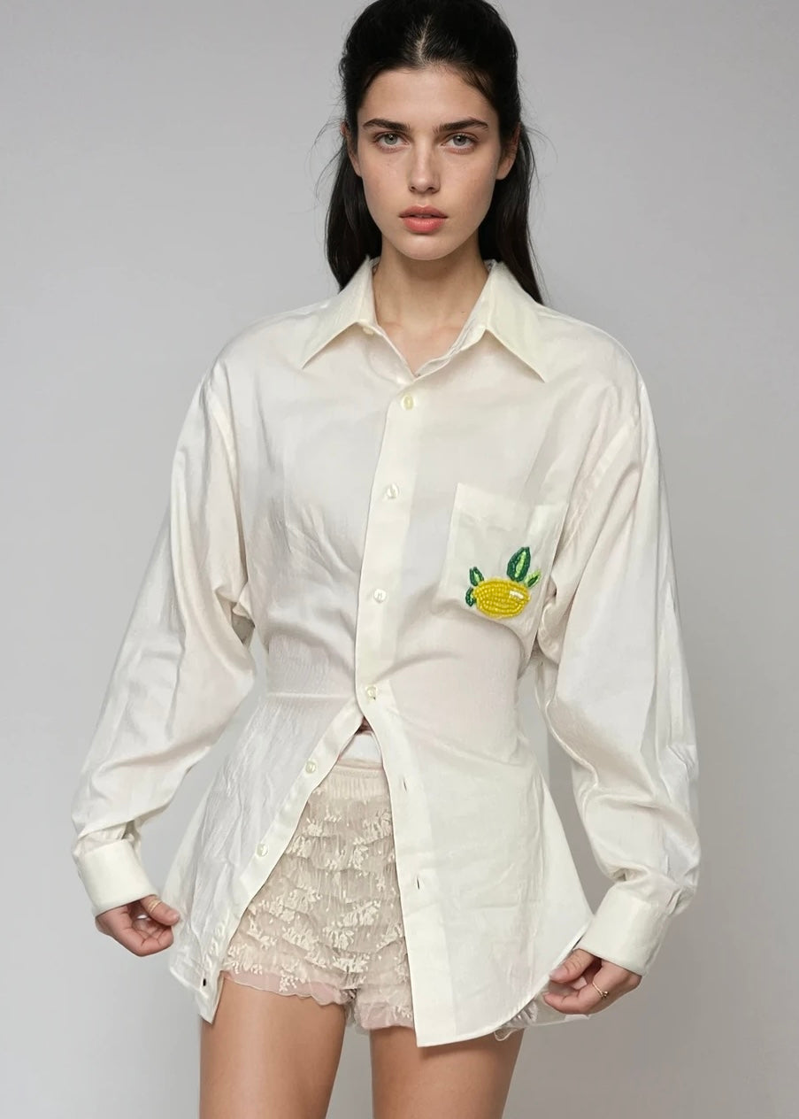 Beaded Stretch Waist Button Down™