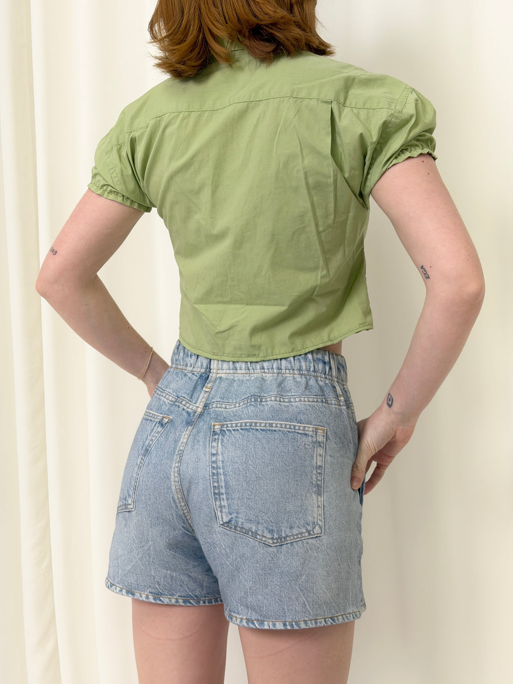 Puff Sleeve Button Blouse