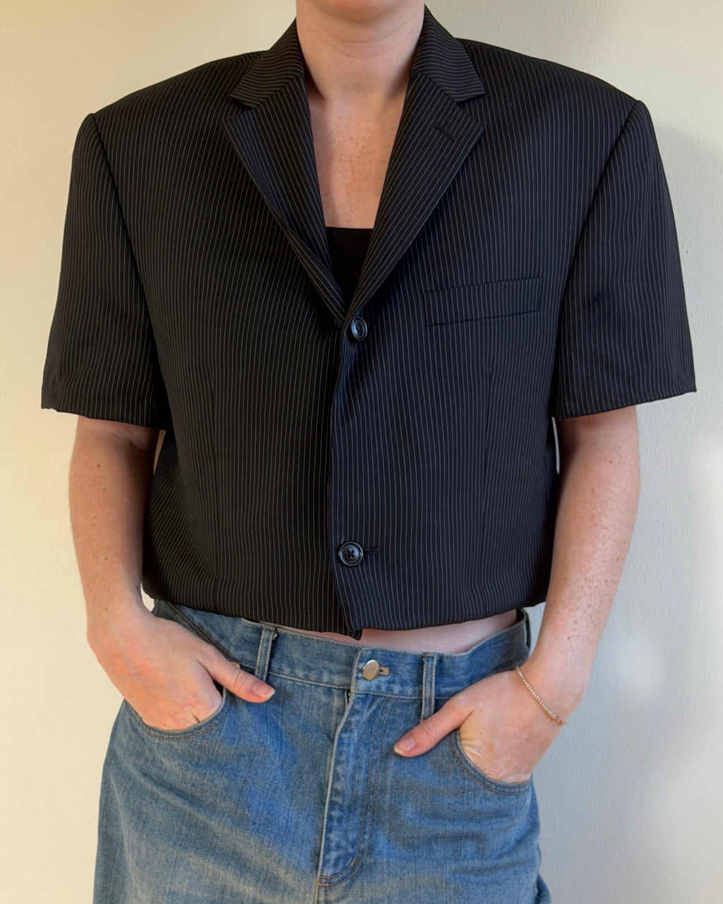 Cropped Blazer Top