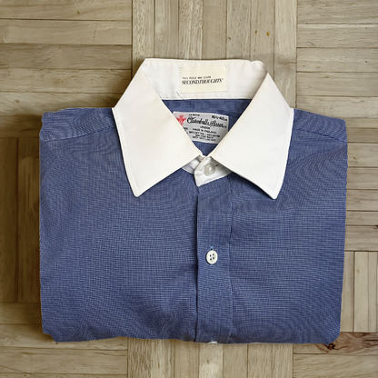 CONTRAST STRETCH WAIST BUTTON DOWN™ in dark blue