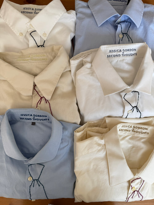 JG x ST Embroidered Cropped Button Down