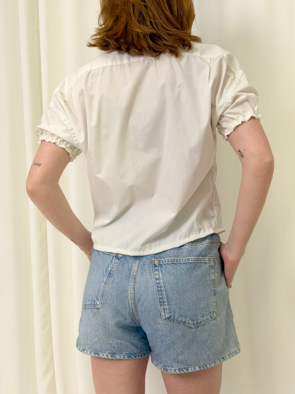 Puff Sleeve Button Blouse