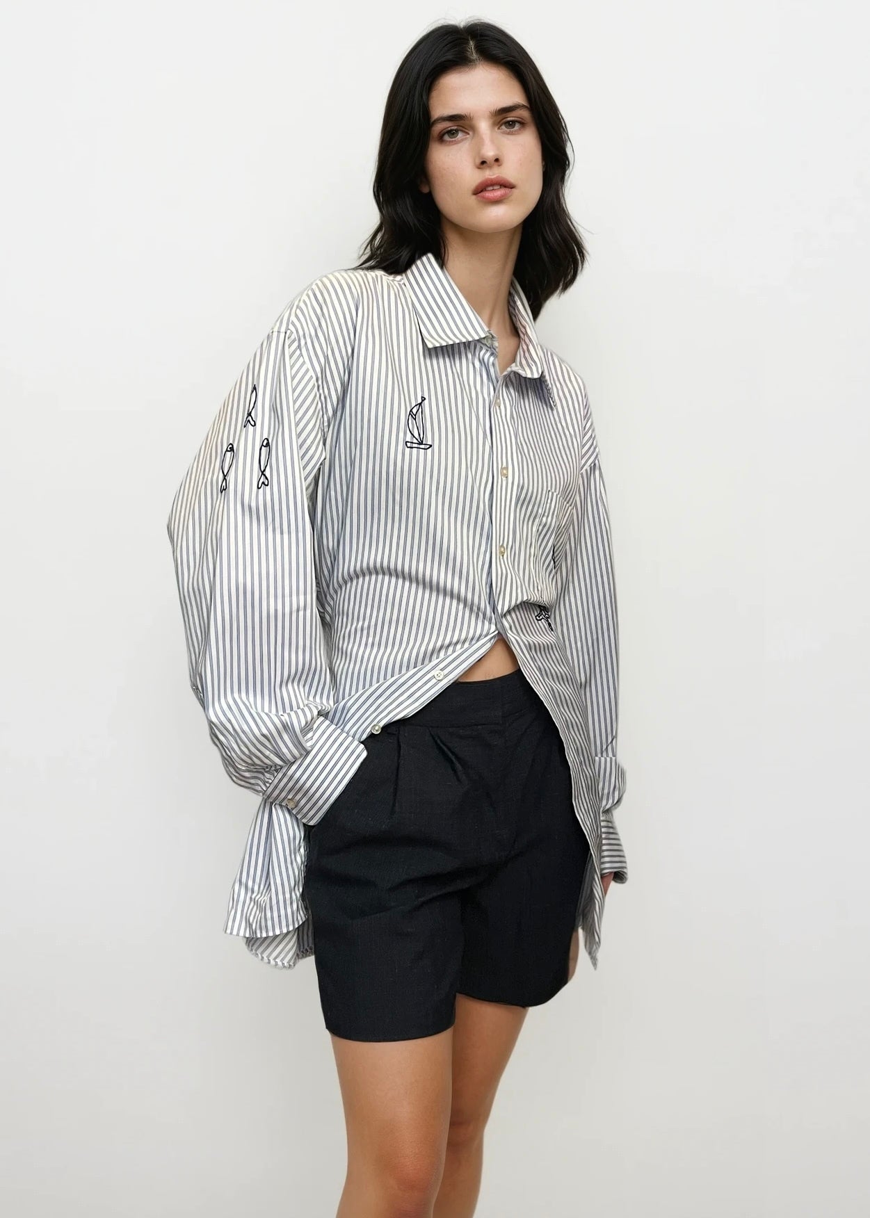 Embroidered Stretch Waist Button Down™