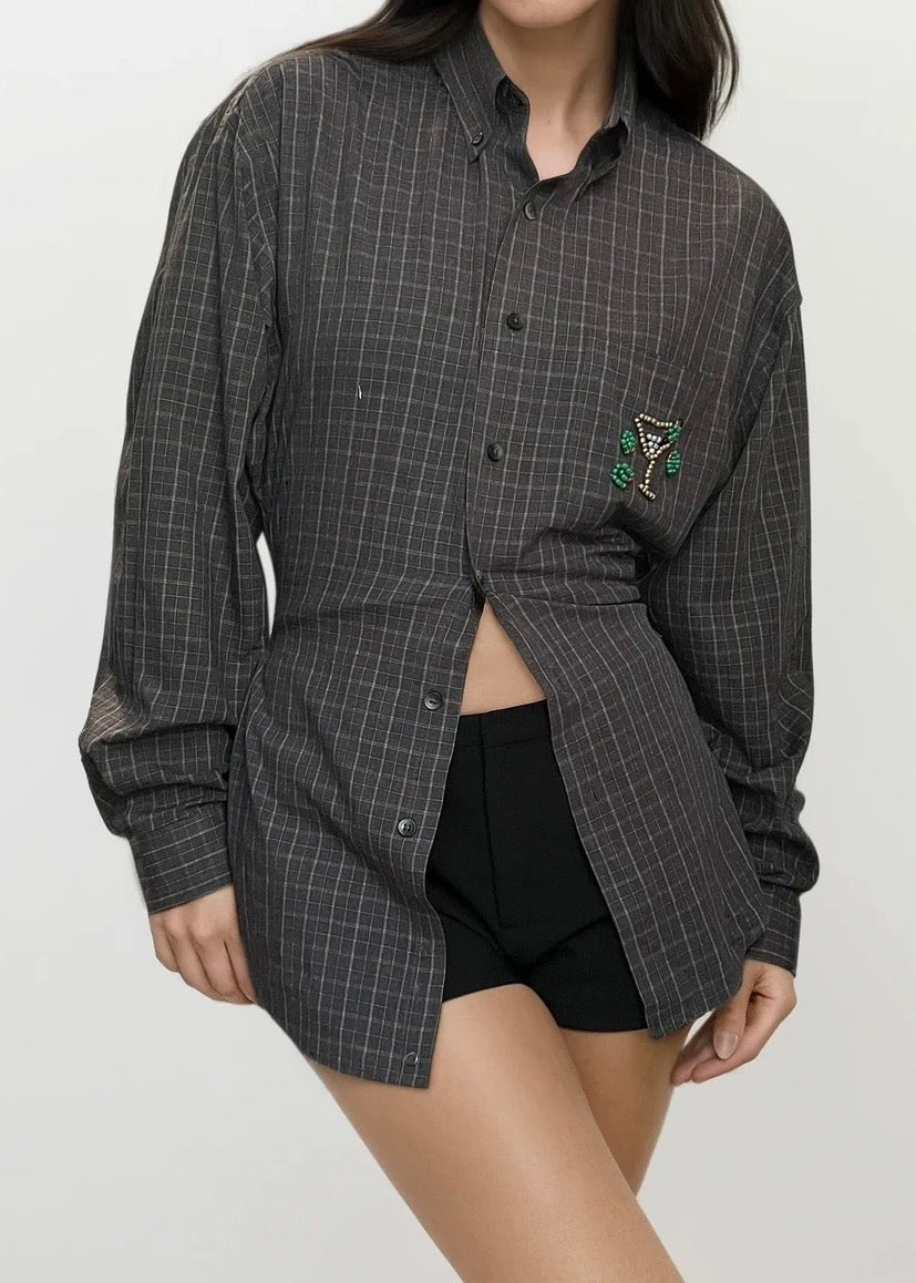 Beaded Stretch Waist Button Down™