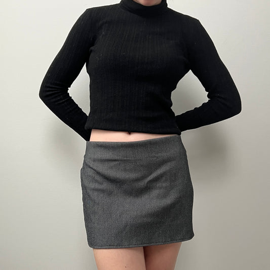 MICRO MINI SKIRT in dark gray