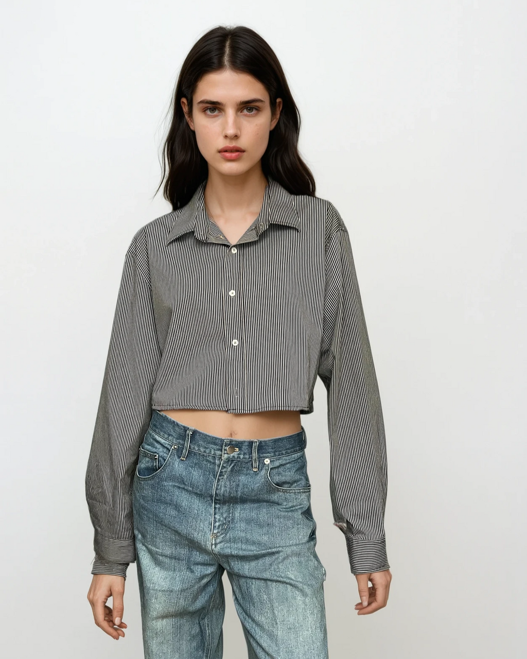 Cropped Button Down