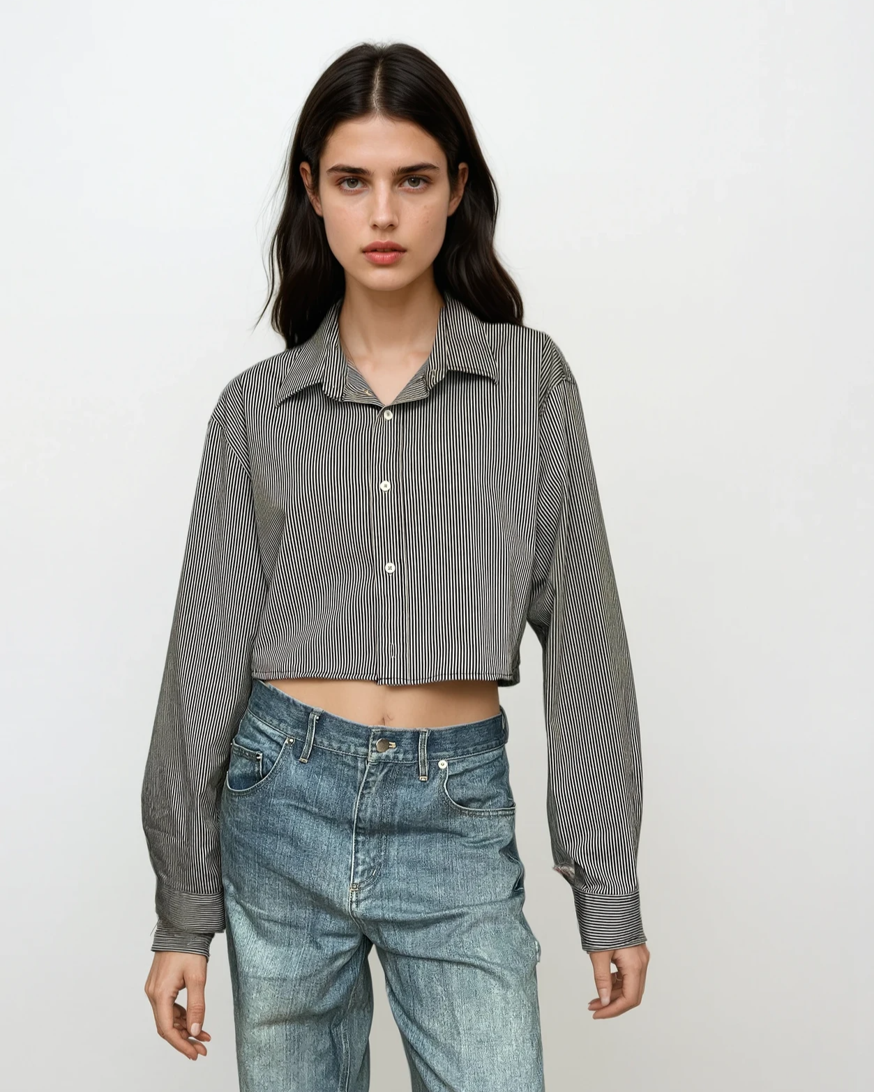 Cropped Button Down