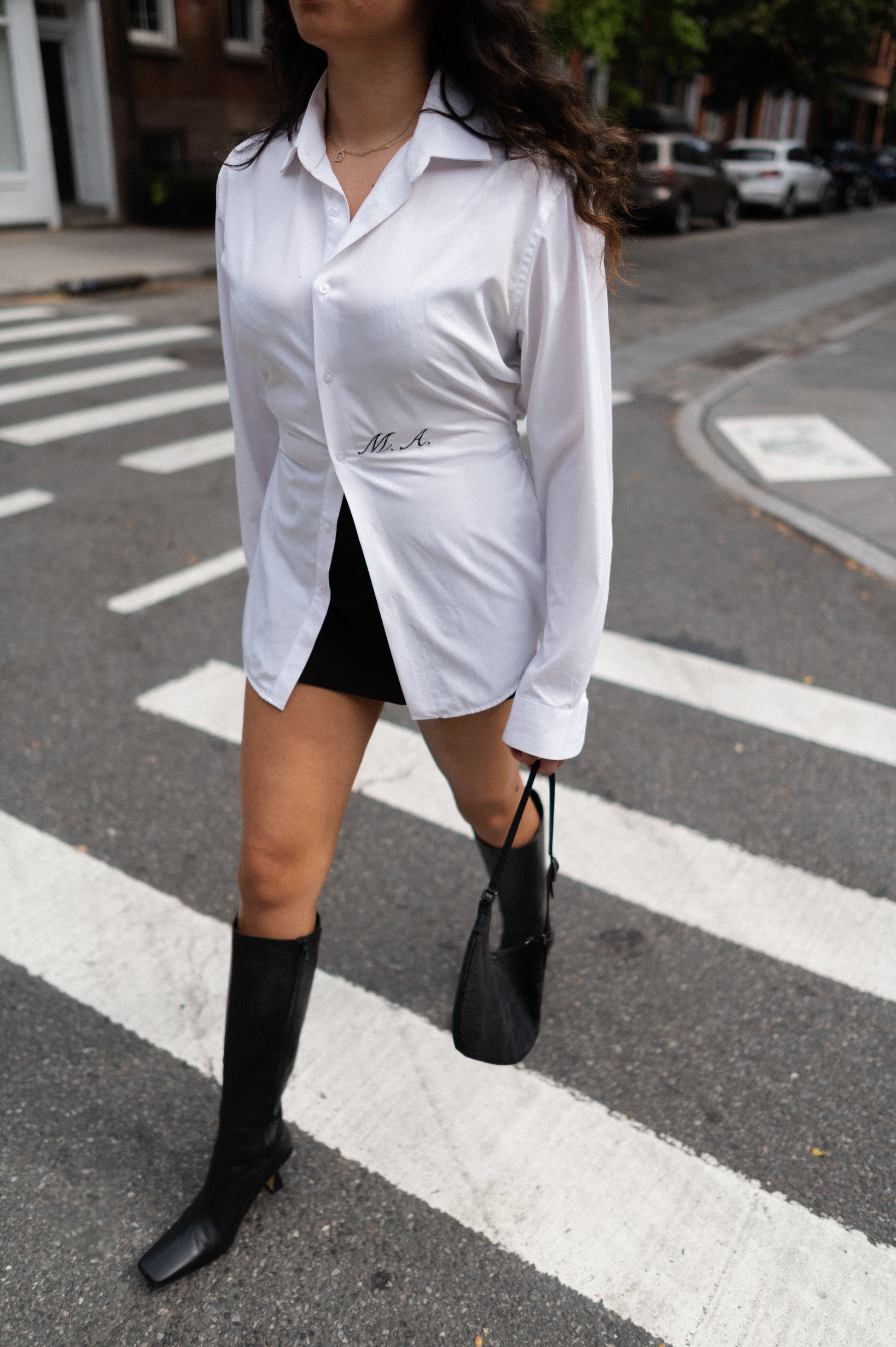 Monogram Stretch Waist Button Down™