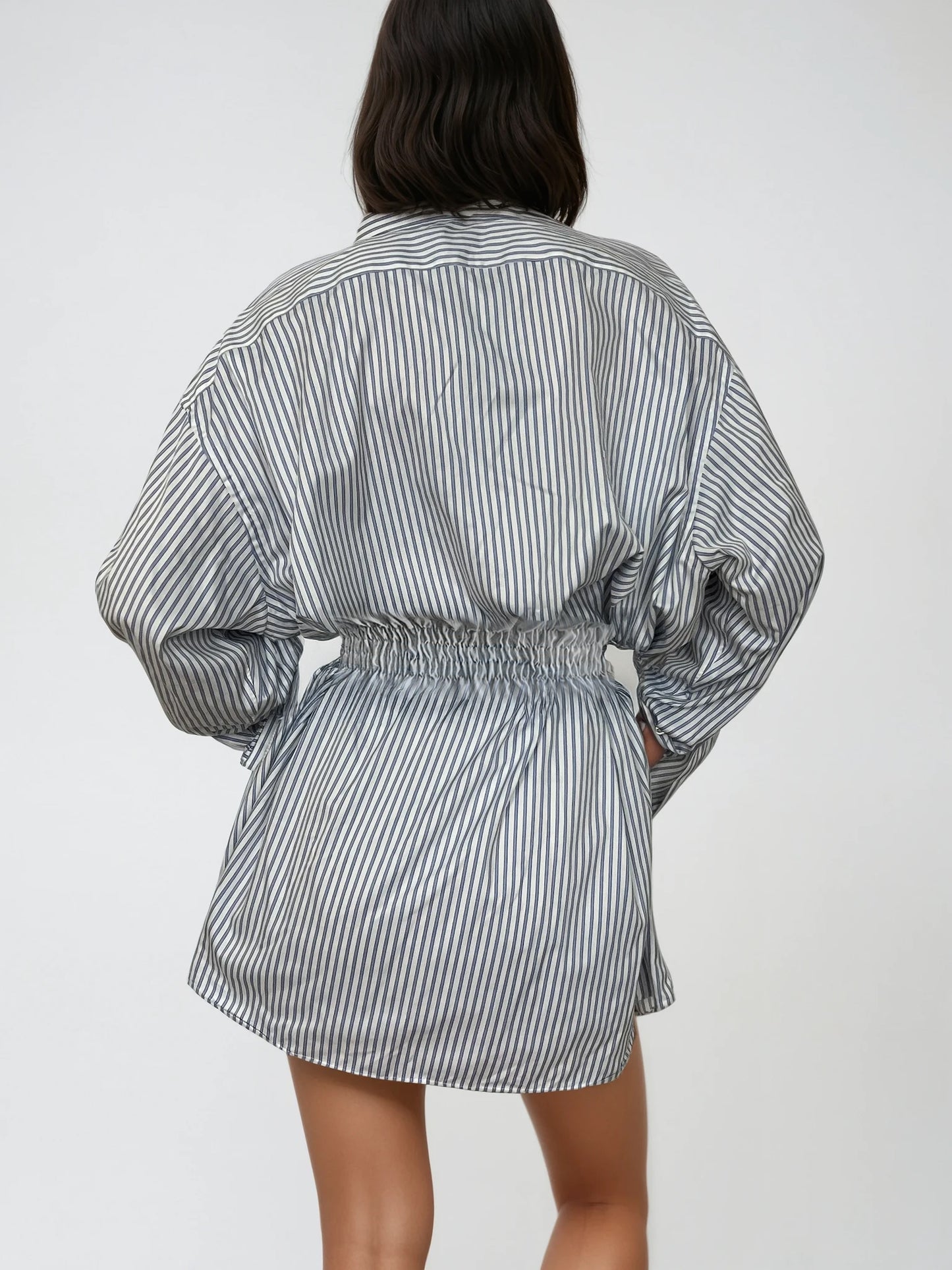 WIDE BLUE SPRING STRIPE