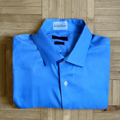 STRETCH WAIST BUTTON DOWN™ in blue