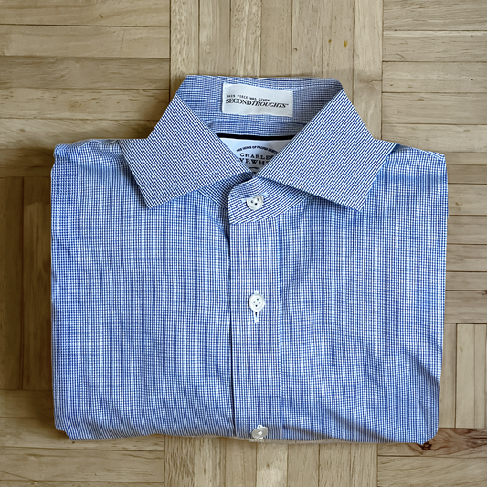 STRETCH WAIST BUTTON DOWN™ in blue