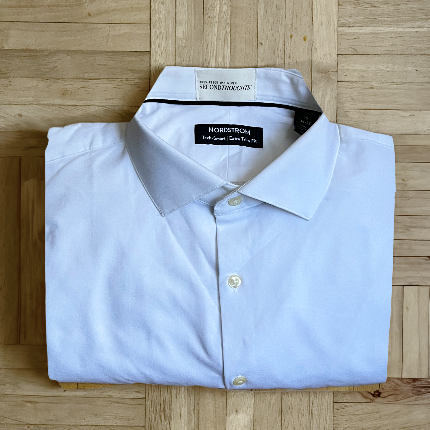 STRETCH WAIST BUTTON DOWN™ in white